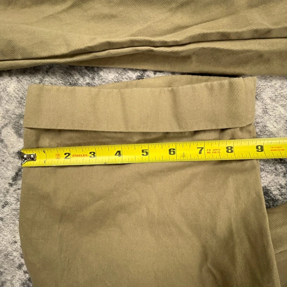 Polo Ralph Lauren Mens 35x30 Double Pleated Pants Solid Beige Chino Cotton Khaki